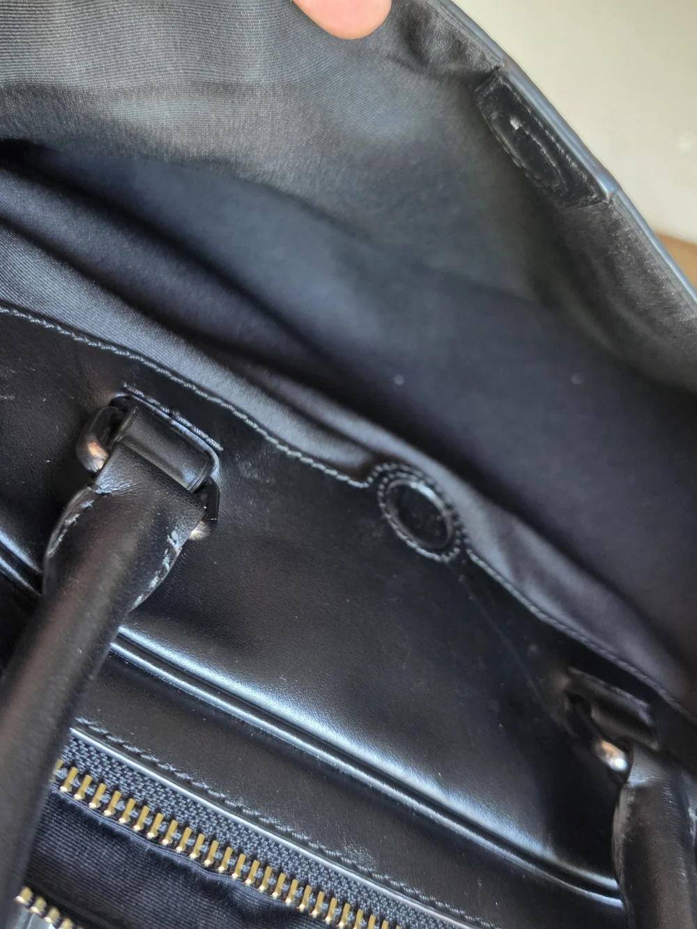 Coach Signature Brown Canvas and Black Leather Laptop Bag